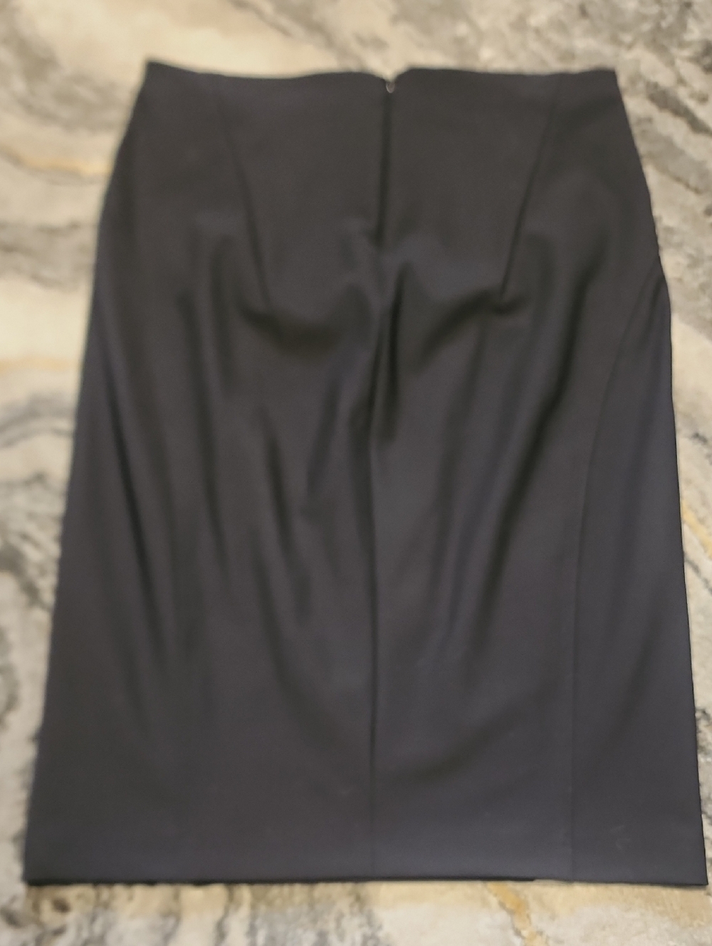Donna Karan Black Midi Pencil Skirt with Side Slit - Picture 6 of 6